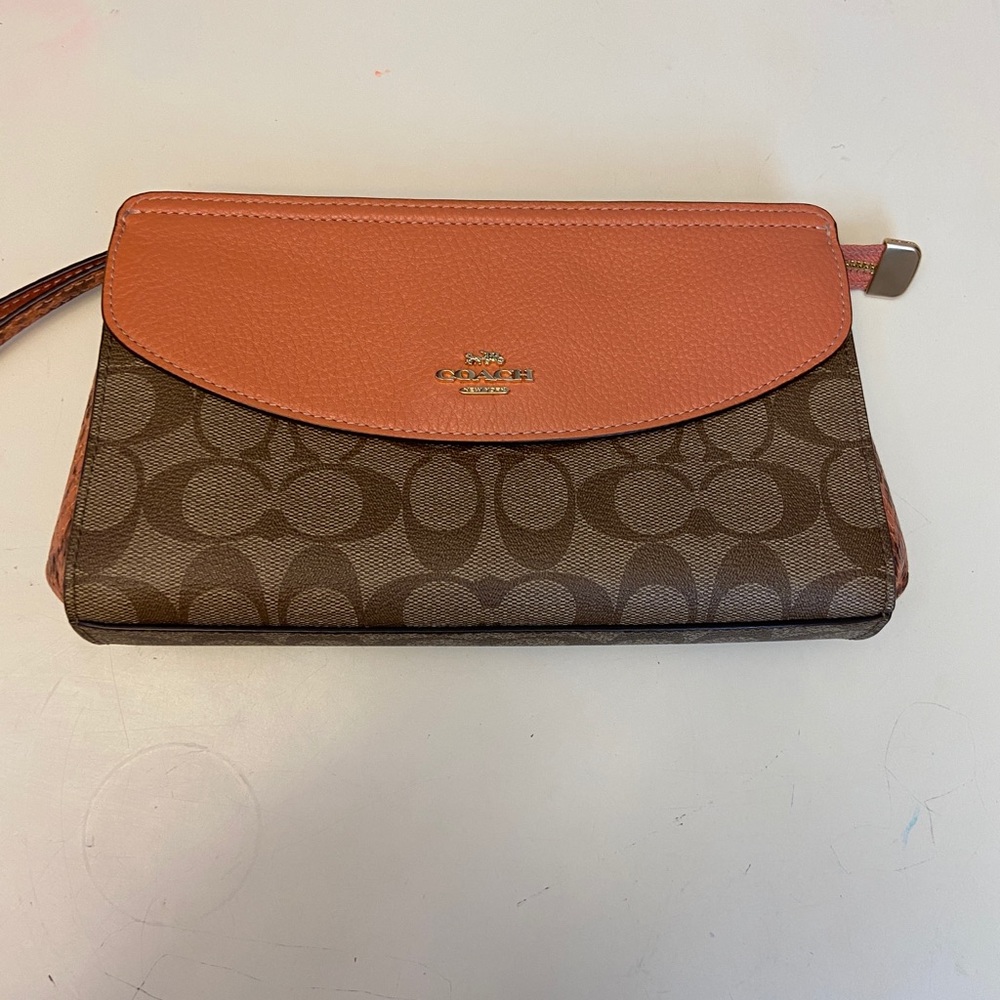Coach foldover wristlet